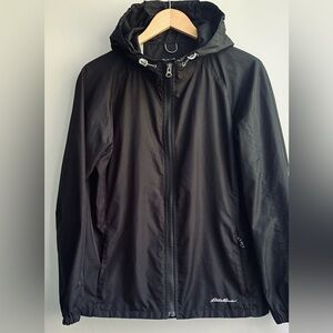 EDDIE BAUER women’s black medium hooded jacket